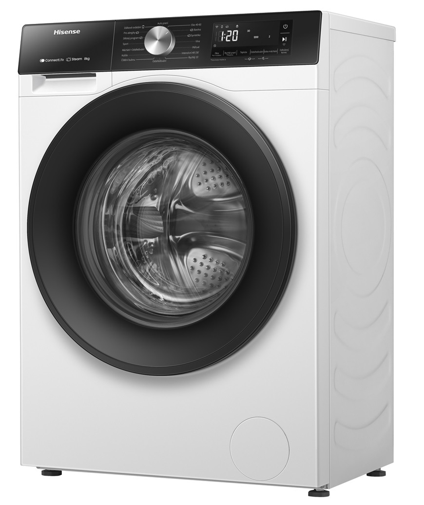 Hisense WF3S8043BW, bílá