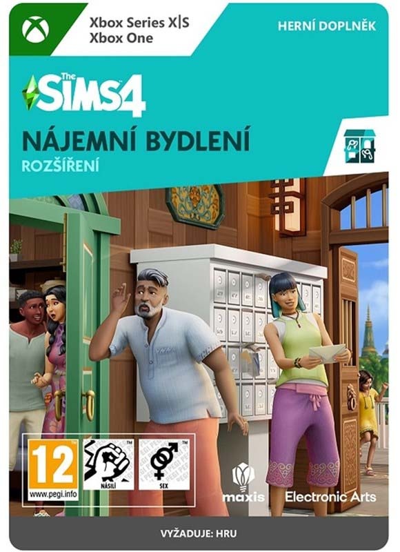 The Sims 4 For Rent Expansion Pack (Nájemní bydlení) – elektronická licence, Xbox Series X|S / Xbox One