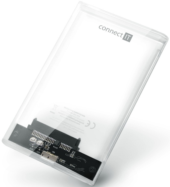 ConnectIT ToolFree CLEAR externí box pro HDD 2,5" SATA, USB 3.0 