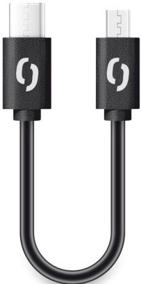 Kabel Aligator Power USB-C/microUSB, 15cm - černý