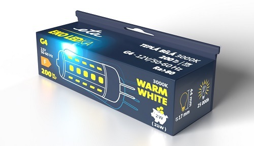 žárovka ETAG4W2WW01 LED, úspora