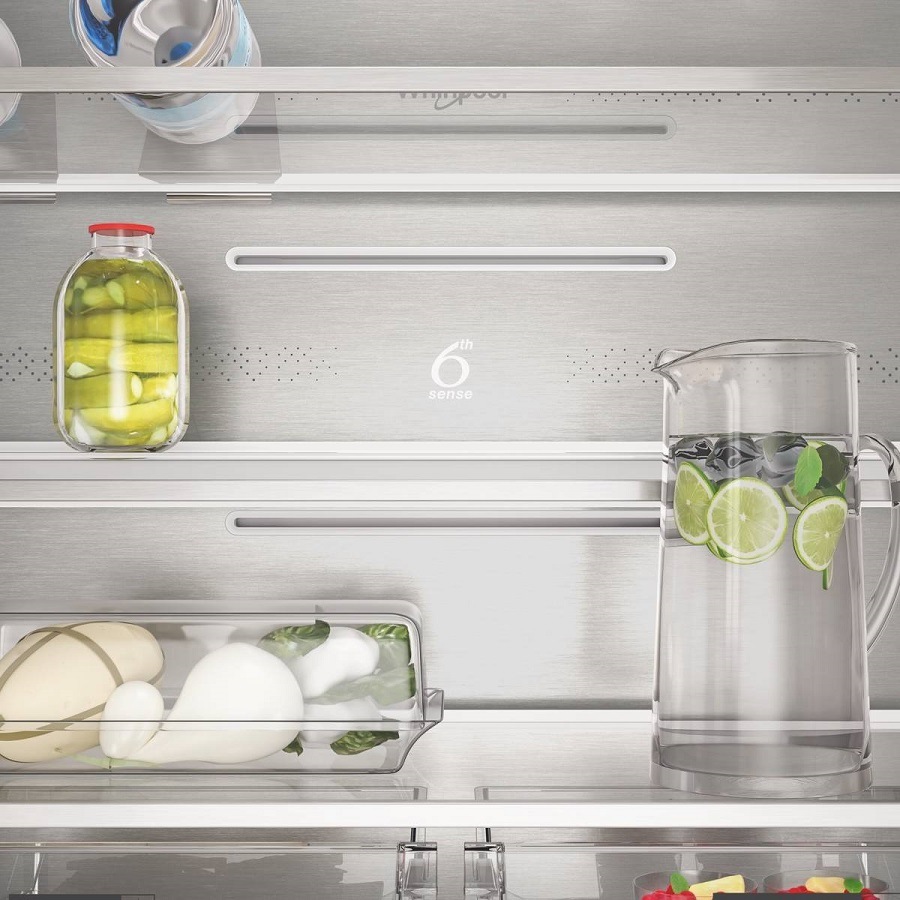 Chladnička kombinovaná Whirlpool W9M 841A OX, NoFrost, nerez, volně stojící, technologie 6. SMYSL