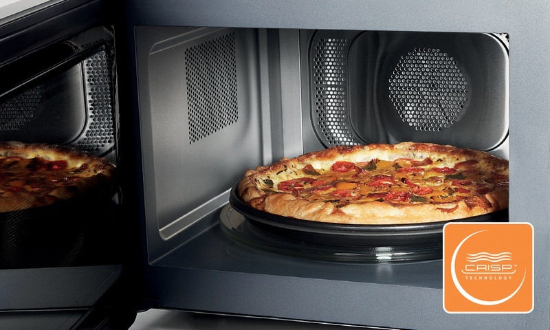 Mikrovlnná trouba Whirlpool W6 MD440 BSS, černá, funkce Crisp