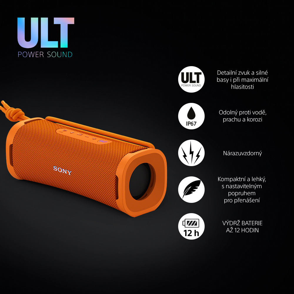 Přenosný reproduktor Sony ULT FIELD 1, oranžová