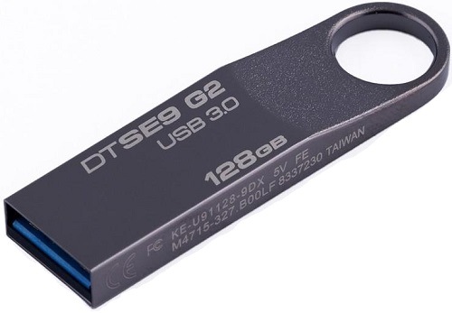 Kingston DataTraveler SE9 G2 Premium, 128 GB, šedá/kovová
