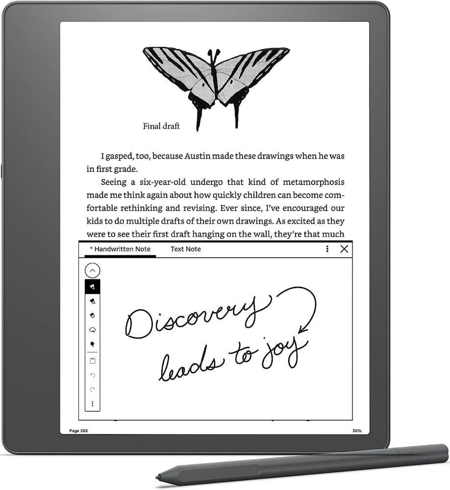 Amazon Kindle Scribe 2022 16 GB + standardní pero (B09BS5XWNS), šedá 