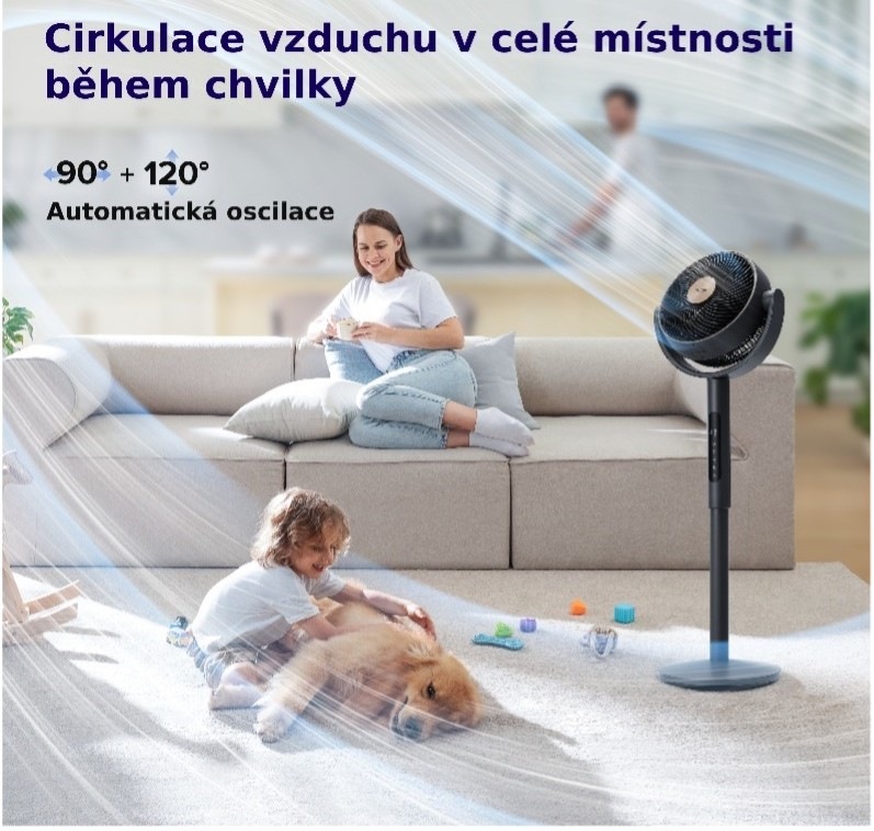 Ventilátor stojanový Levoit TempSense R432 DC Cyclone Fan