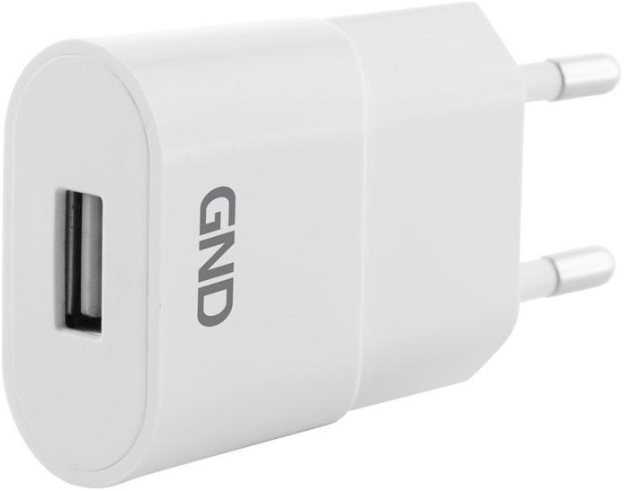 Nabíječka do sítě GND USB, 1 A, bílá