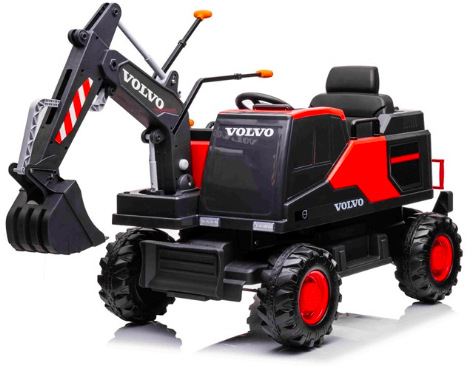 Elektrický bagr Beneo Volvo Excavator 12V červený