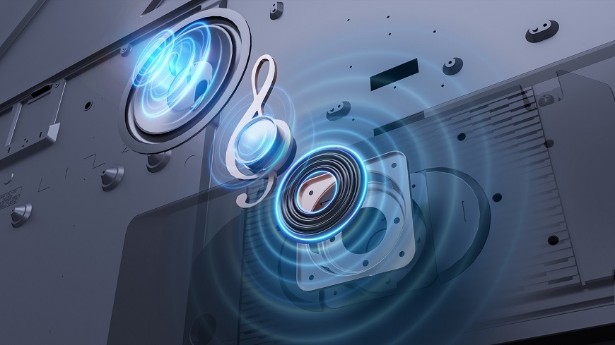 Televize Hisense 100E7NQ PRO, vestavný subwoofer 2.1 ch