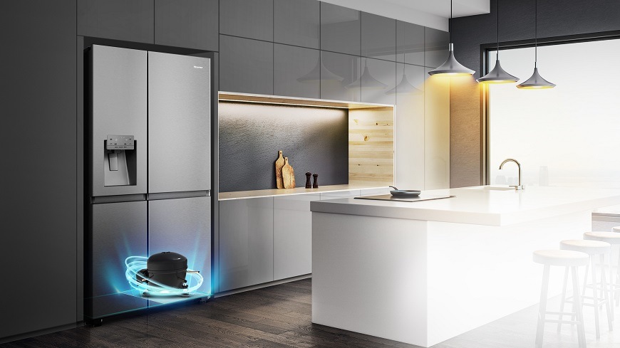 Americká chladnička Hisense RS818N4TFE, černá, invertorový kompresor