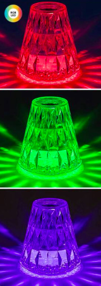 Stolní LED lampička Rabalux Siggy 76004 - průhledná