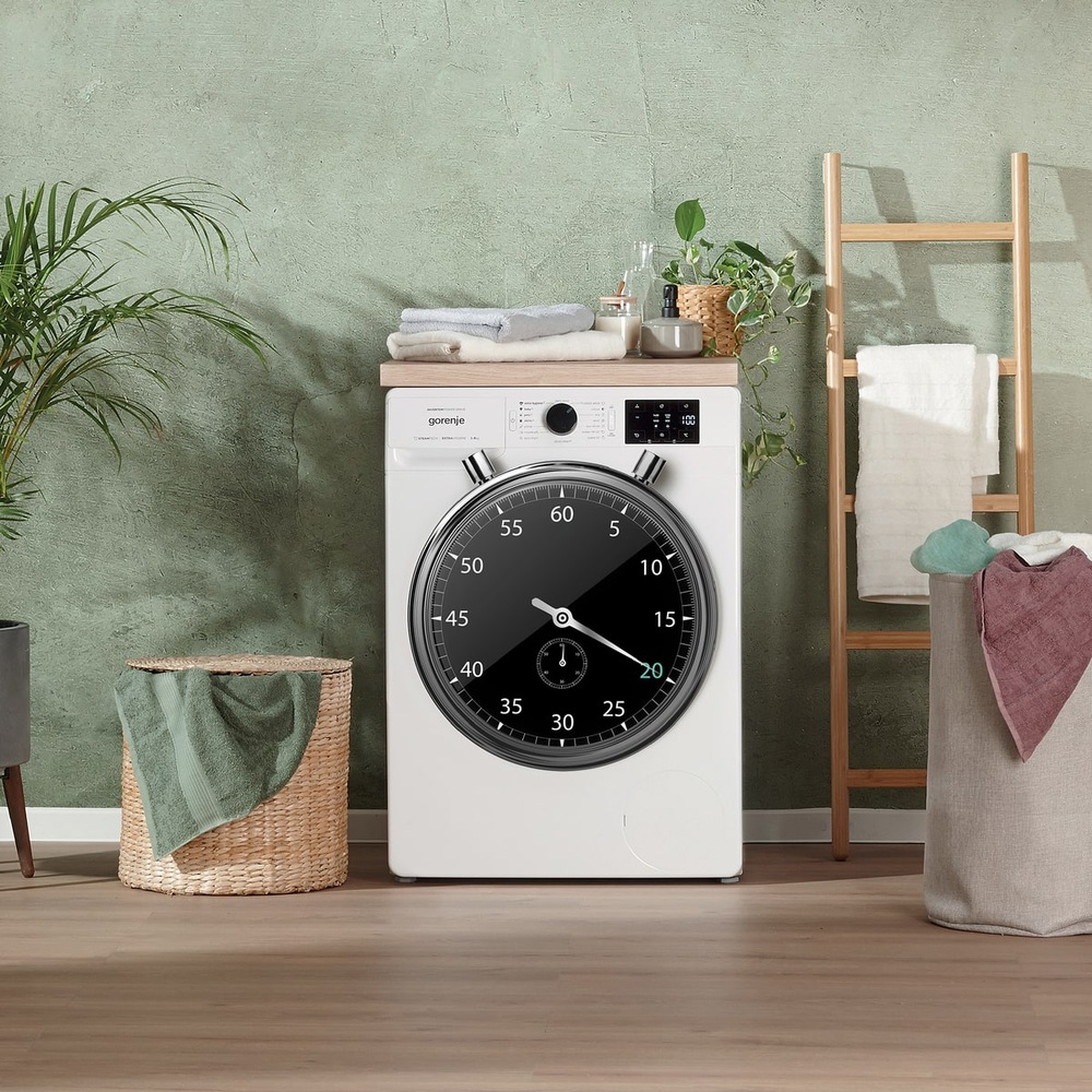 Pračka Gorenje WNEI84ASB, černá, Když vás tlačí čas