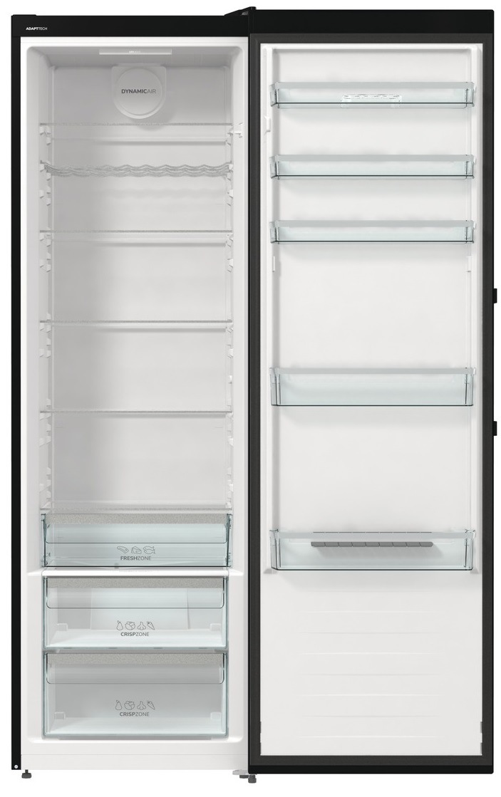 Volně stojící jednodveřová chladnička Gorenje R619EABK6, černá, EcoMode