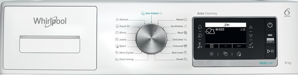 Sušička prádla Whirlpool Supreme Silence W6 D94WB EE, bílá