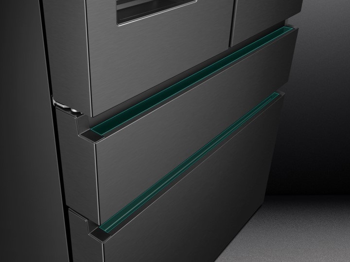 Americká chladnička Hisense RF749N4SWFE, černá, elegantní design