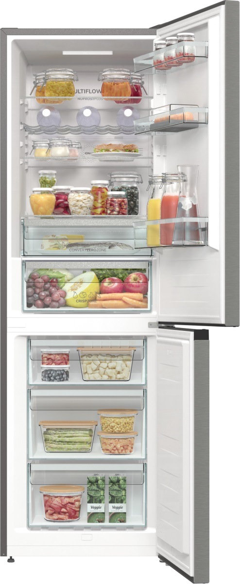Kombinovaná chladnička Gorenje NRC6194SXL4, šedá, Ventilační systém MultiFlow 360°