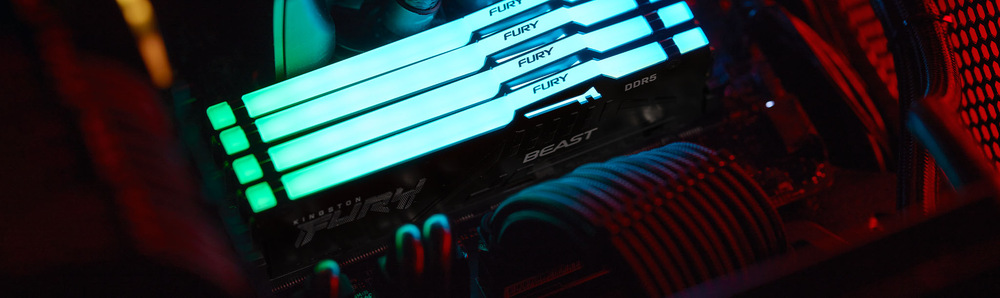 DIMM Kingston FURY Beast Black RGB EXPO 64 GB (2× 32 GB) (KF560C30BBEA2-64)