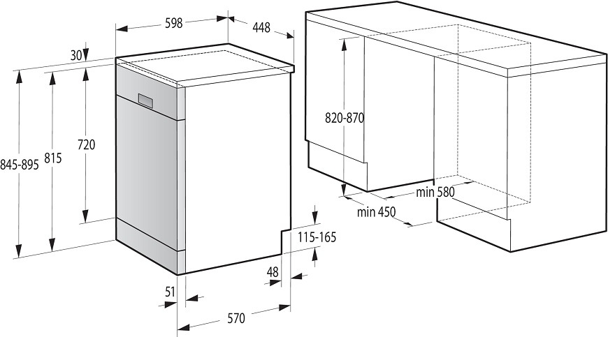 Myčka Gorenje GS541D10W, bílá, funkce TotalDry a rozměry pro zabudování