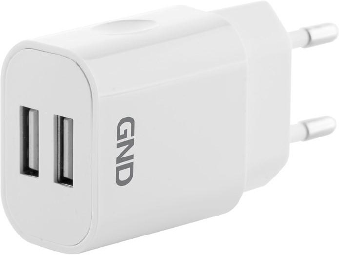 Nabíječka do sítě GND USB, 1 A, bílá