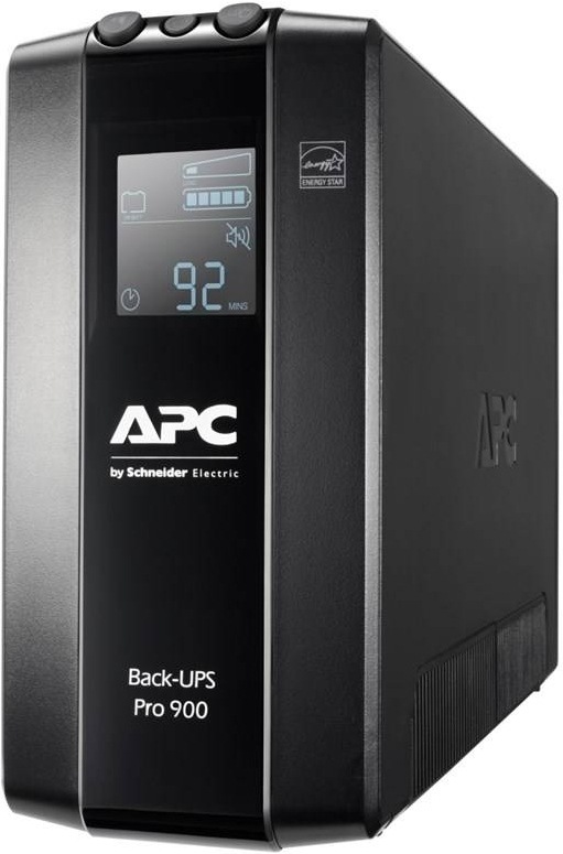APC Back-UPS Pro, 900 VA (540 W) 6× IEC C13, AVR, LCD (BR900MI)