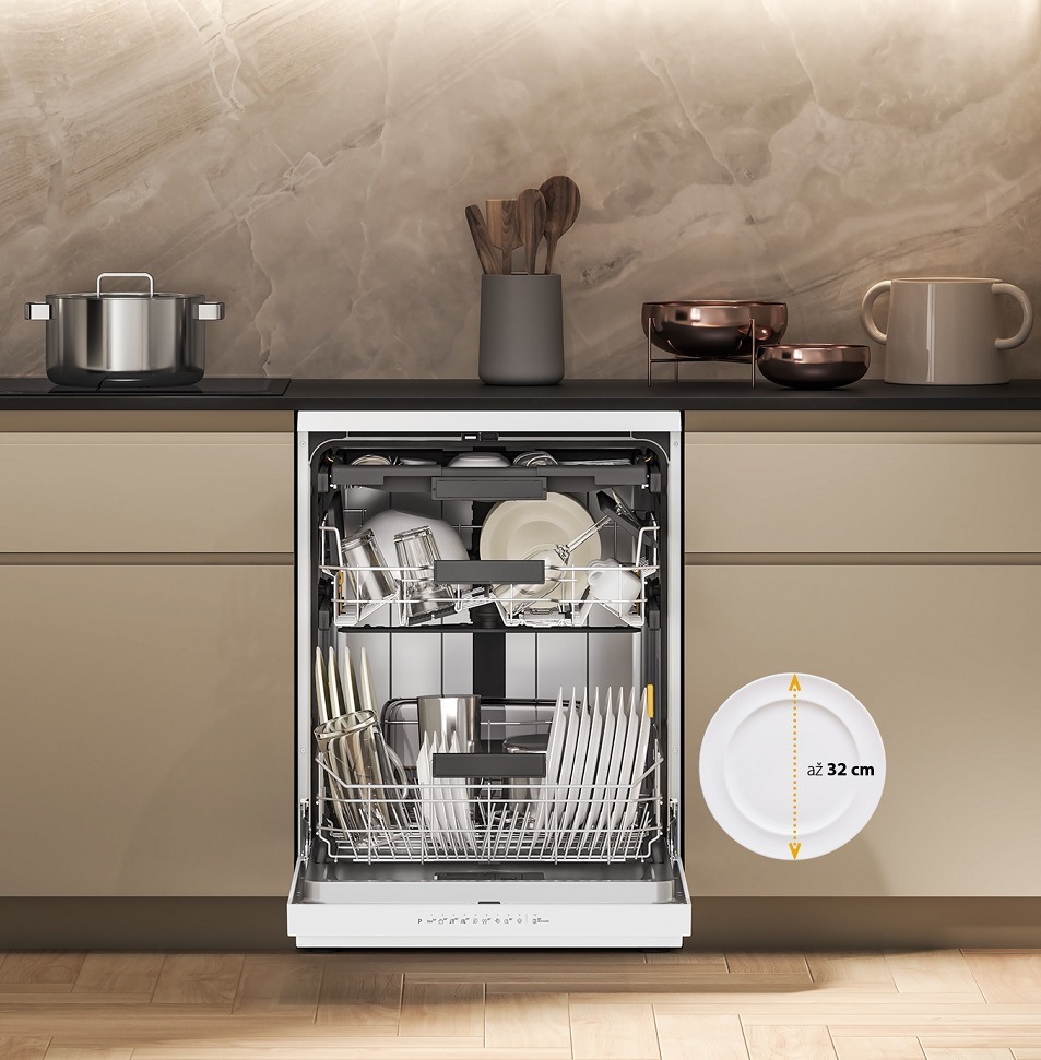 Myčka nádobí 60 Whirlpool W8I HF58 TU, vestavná, Maxi Space prostor