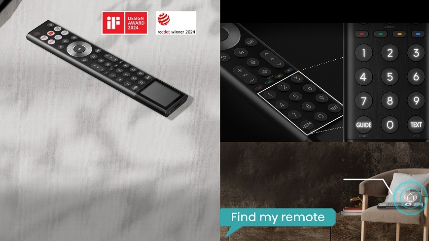 Hisense TV 55U7Q PRO, solární dálkový ovladač