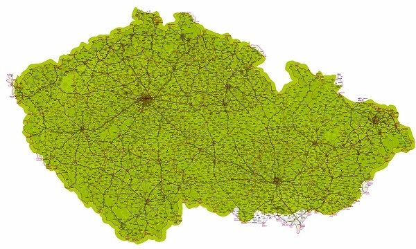 Rádio JVCRAE611WDAB, mapa pokrytí