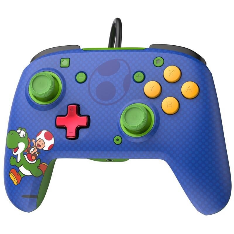 PDP Rematch Wired Controller pro Nintendo Switch – Mario & Yoshi (500-134-YOSHI), zelená/modrá