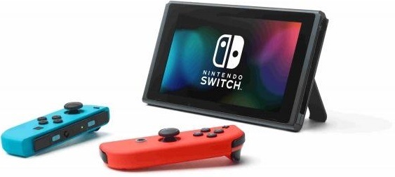 Nintendo Switch + JoyCon v2, červená/modrá
