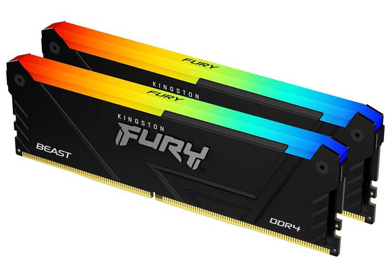DIMM Kingston FURY Beast Black RGB 16 GB (2× 8 GB) (KF432C16BB2A216)