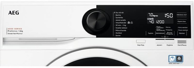Pračka AEG ProSense™ 6000 LSR6E27WC, úzká, bílá