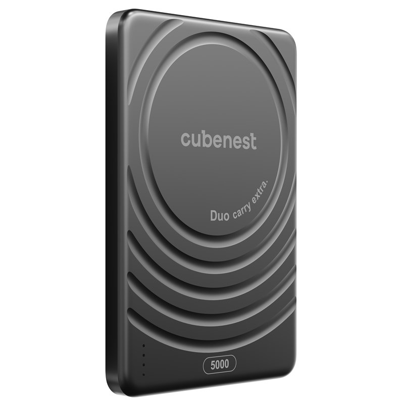 Powerbank CubeNest SlimDual MagSafe 5000 mAh - černá