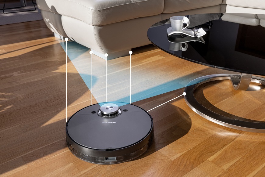 Robotický vysavač Hisense RVCLS144AB, černý, 30 sad senzorů