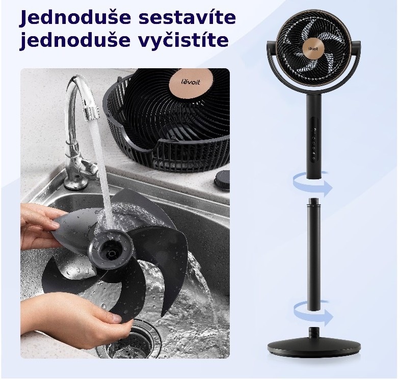 Ventilátor stojanový Levoit TempSense R432 DC Cyclone Fan