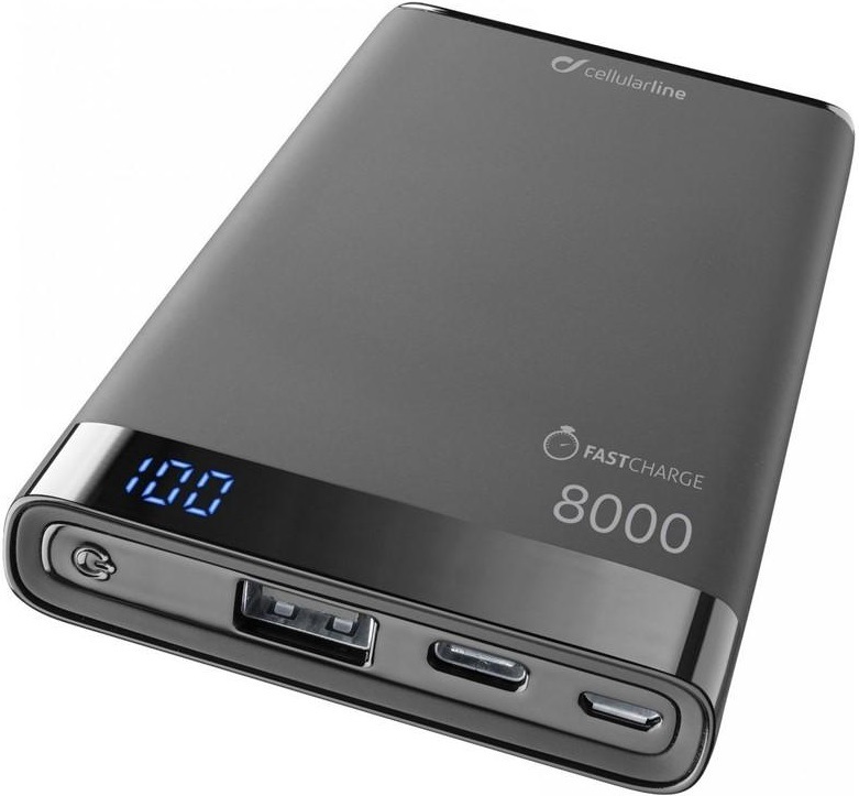 CellularLine Freepower Manta S, 8000mAh, USB-C, černá