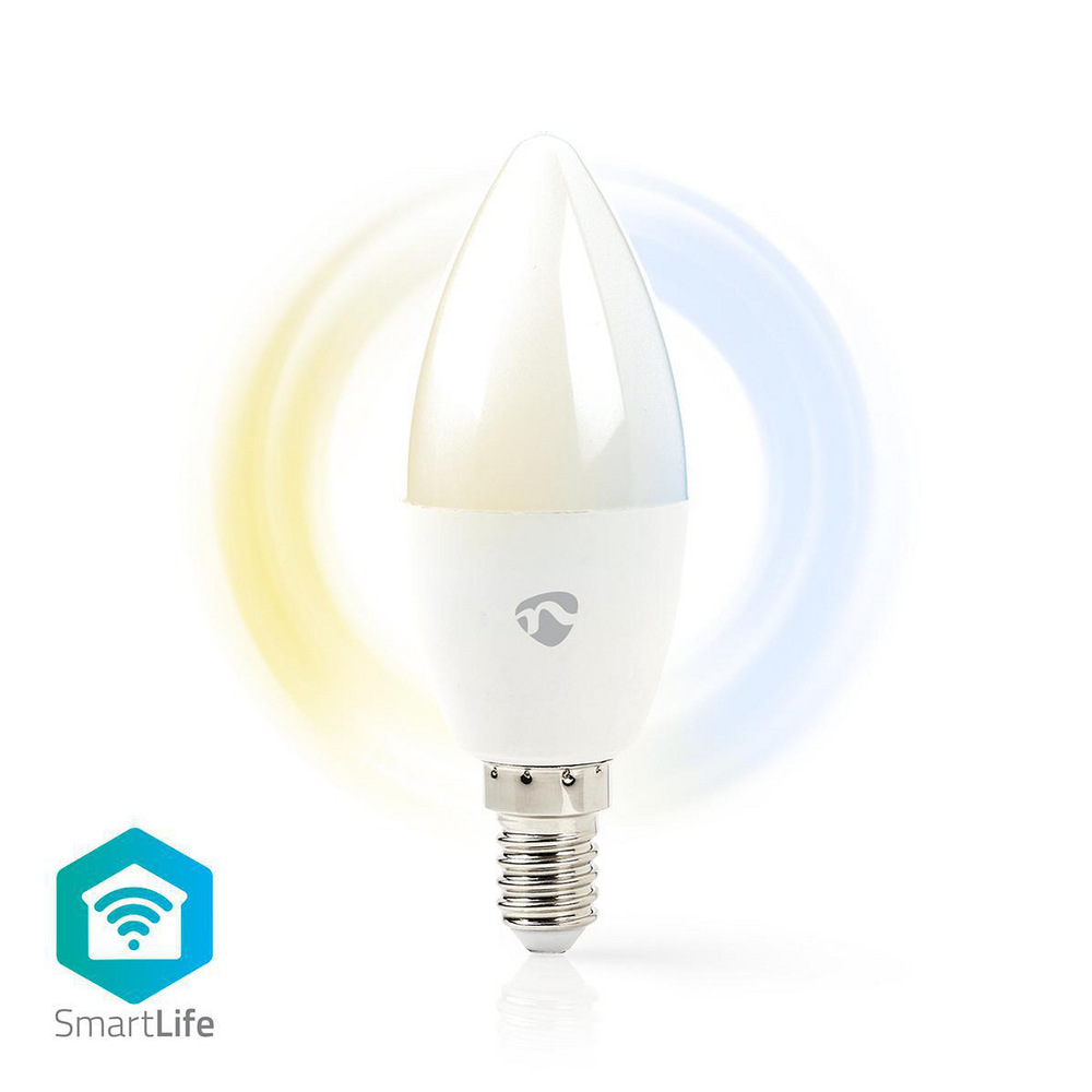 LED Nedis svíčka, WI-Fi, 4,5 W, 350 lm, GU10, studená bílá/teplá bílá