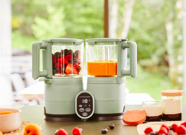 Multifunkční přístroj Babymoov Nutribaby Glass Celadon Green