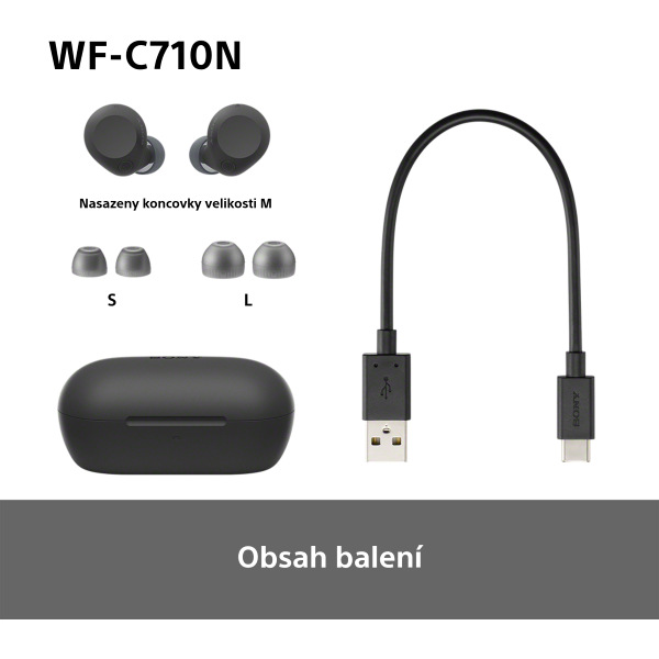 Sluchátka Sony WF-C710N Noise Cancelling - černá