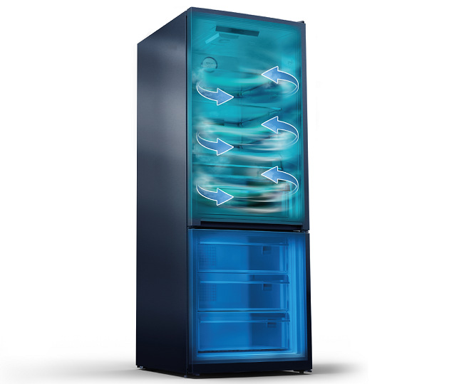 hladnička kombinovaná Beko B5RCNA406HG, šedá, Neo Frost a AeroFlow