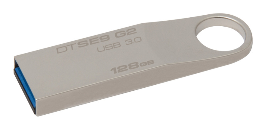 Kingston 128 GB DataTraveler SE9 G2, stříbrná/kov