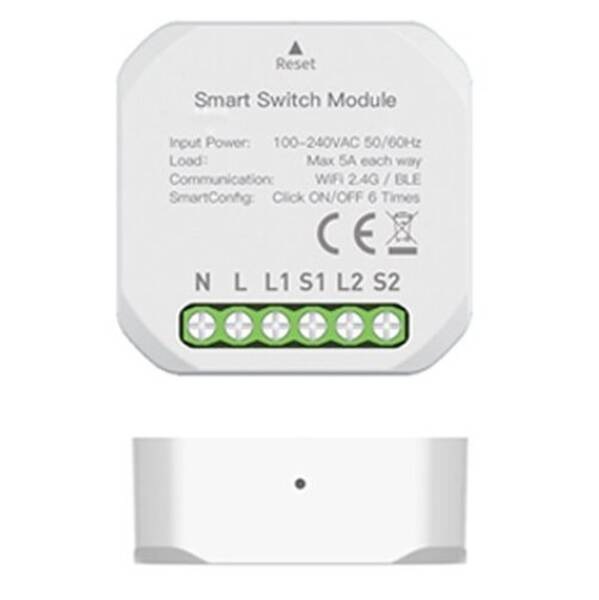Releová jednotka iQtech SmartLife SB21, Dvojté mini WiFi relé, 2x 5A (IQTA127)