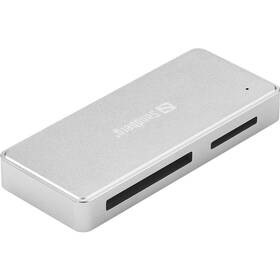 Čtečka paměťových karet Sandberg USB-C/A, CFast+SD Card Reader (136-42) šedá