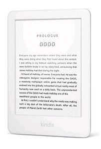 Amazon Kindle Touch 2020 s reklamou - bílá