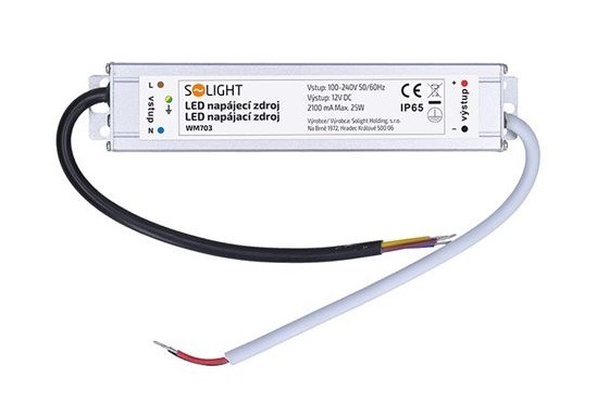 Solight LED napájecí zdroj, 230V - 12V, 2.1A, 25W, IP65