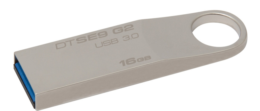 Kingston 16 GB DataTraveler SE9 G2, stříbrná/kov