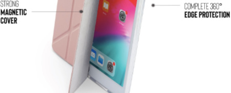 Pipetto Metalic Origami pro Apple iPad 10,2" (2019), růžová