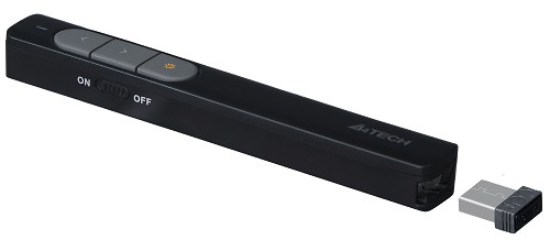 Bezdrátový prezentér A4Tech 2.4G Wireless Laser Pen, černá