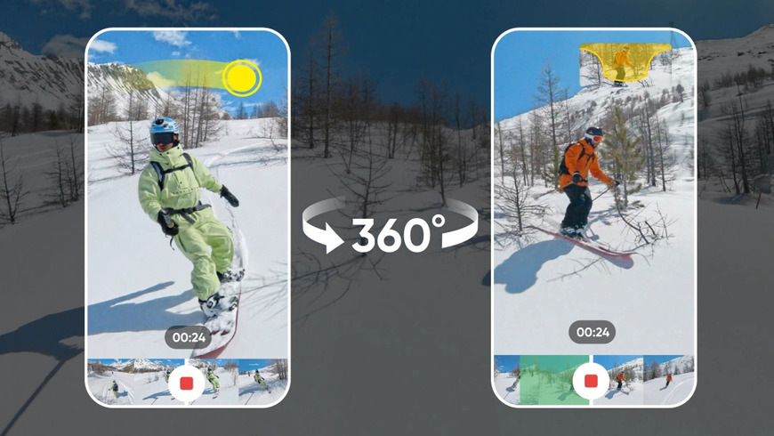 Insta360 X4 Snowboardový balíček, černá