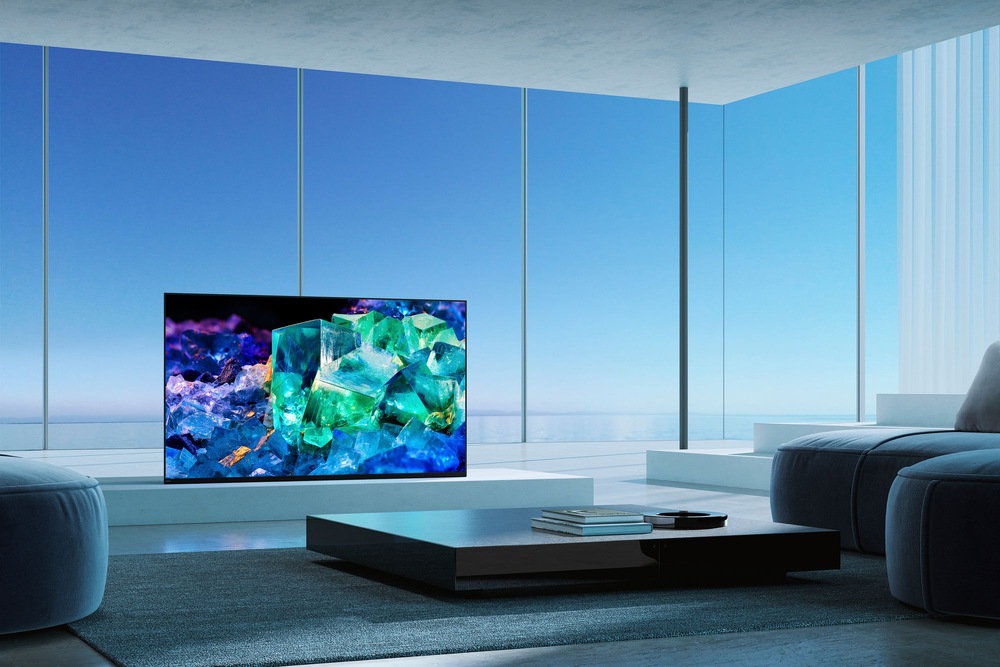 QD-OLED Televize Sony XR-55A95K styl předního umístění